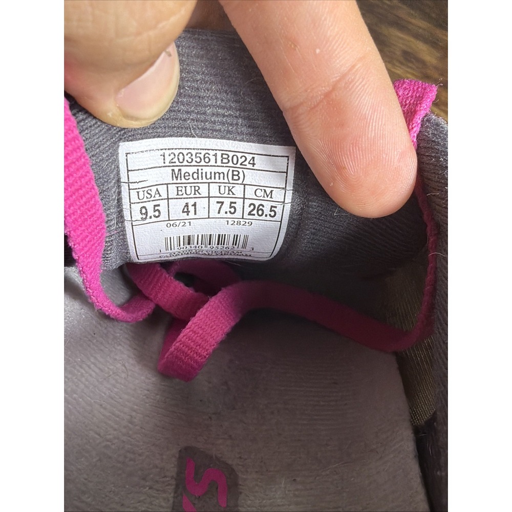 Brooks Ghost 14 Womens Size 9.5 B Running Shoes Gray Pink Yucca 1203561B024 - Picture 8 of 8